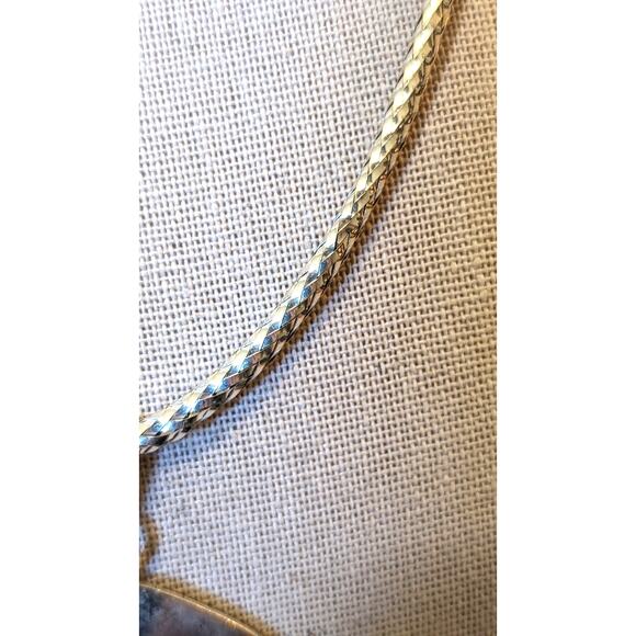 925 Sterling Paw Print Pendant on Thin Woven 925 Silver Italy 16-18" Collar - Picture 4 of 8